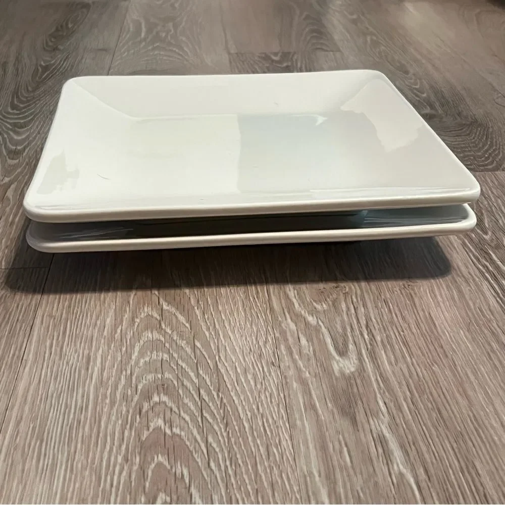 Williams Sonoma White Square Dinner Plate 11.75” Charger I Patrizi Italy Ivory